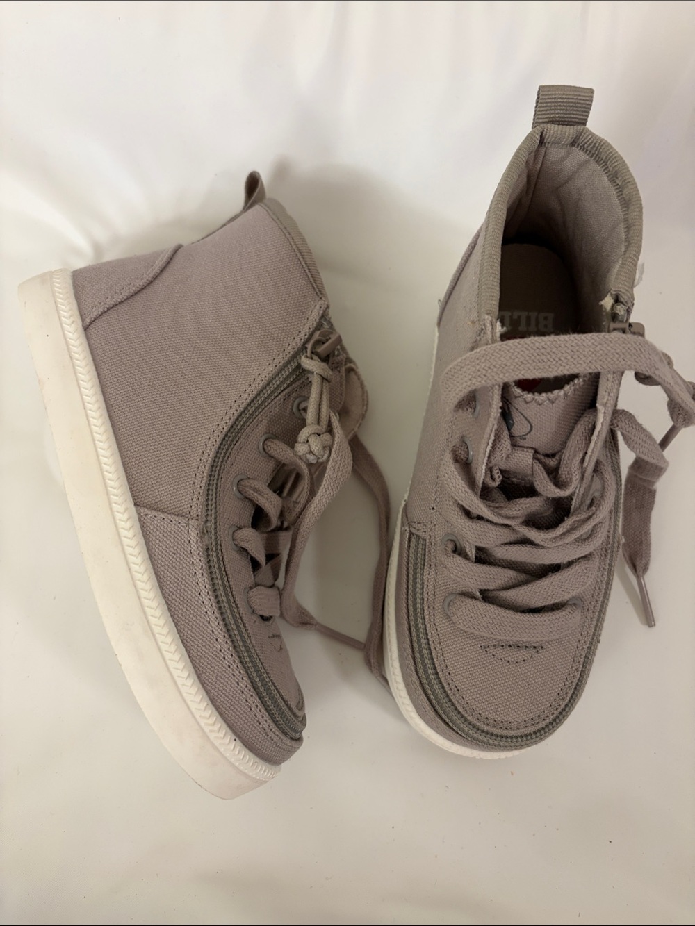 NWOT Billy Kids High-Top Canvas Sneakers in Taupe